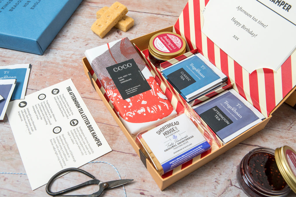 Shutterstock - CORP - Letter Box Hampers Custom Afternoon Tea Letterbox Hamper