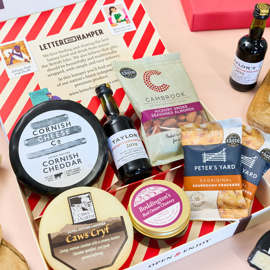 Festive Cheese & Port Letter Box Hamper