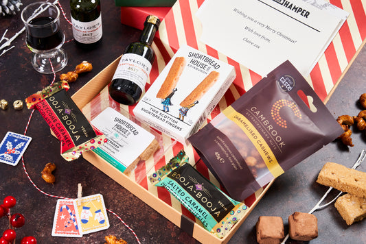 Holidays have come early - Luxury Christmas Letter Box Hamper with Port & Chocolate truffles