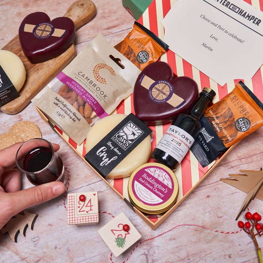 Festive Cheese & Port Letter Box Hamper