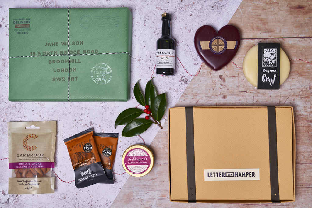 Festive Cheese & Port Letter Box Hamper